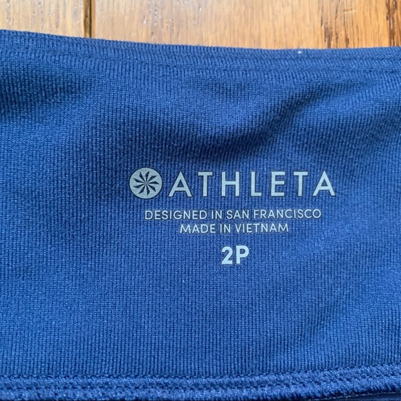 Athleta Blue Lined Soho Joggers, Size 2P - Picture 8 of 11